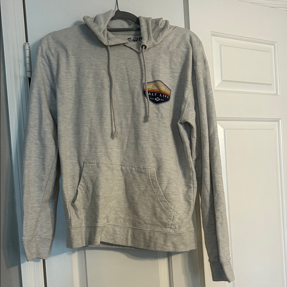 Salt Life Light Gray Hoodie with Logo
